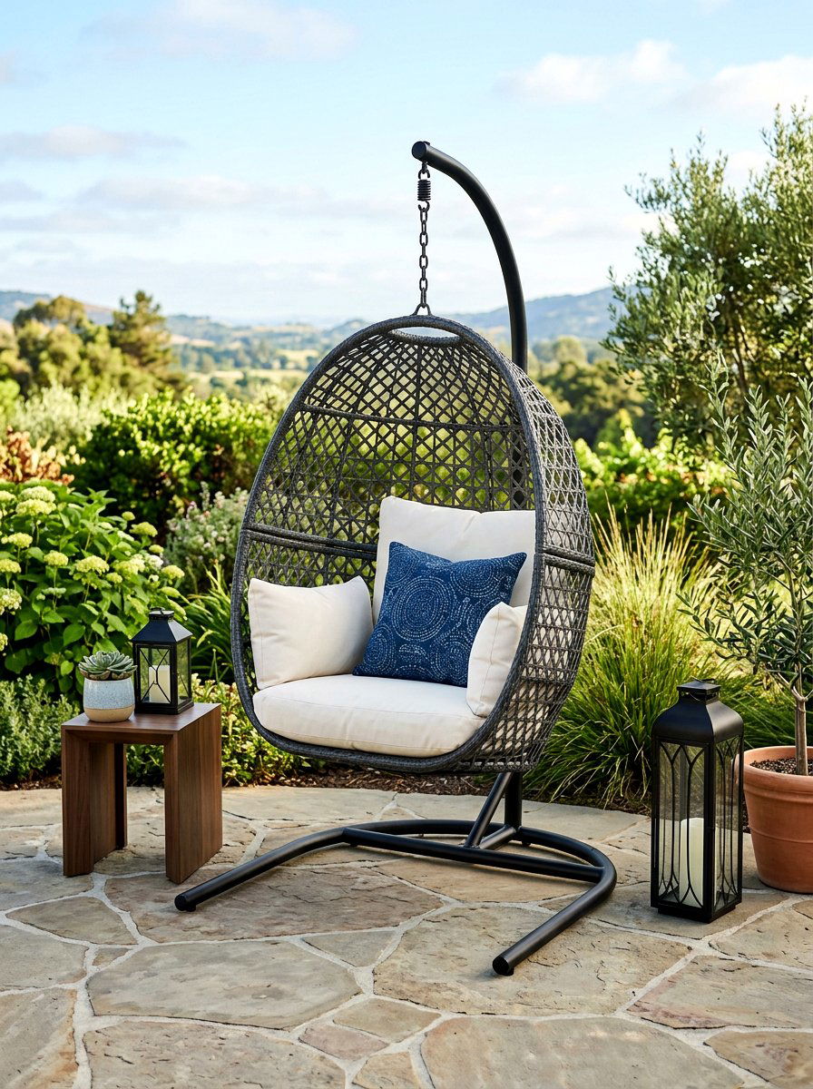 Patio Standalone Egg Chair - 30 cozy cocoon chair ideas