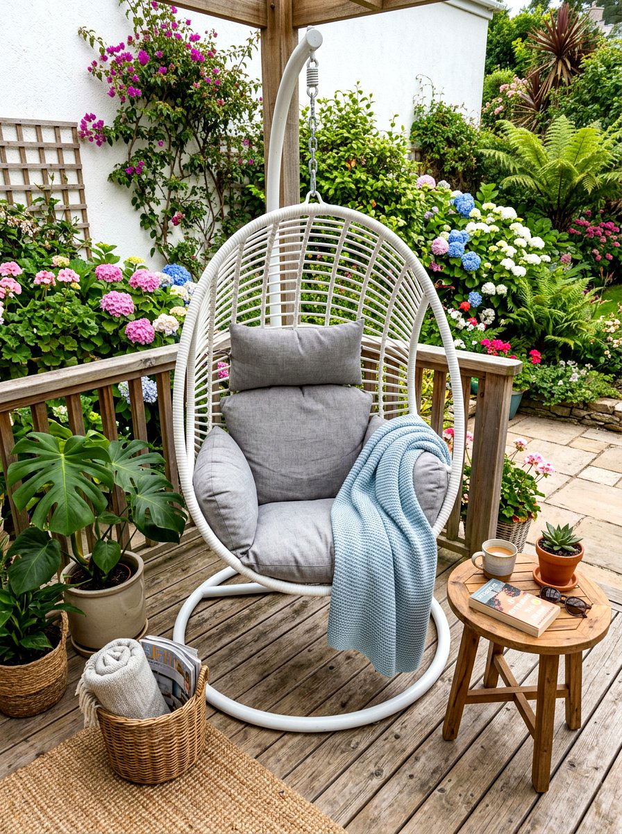 Patio Swing Chair Corner - 30 covered patio breakfast nook ideas