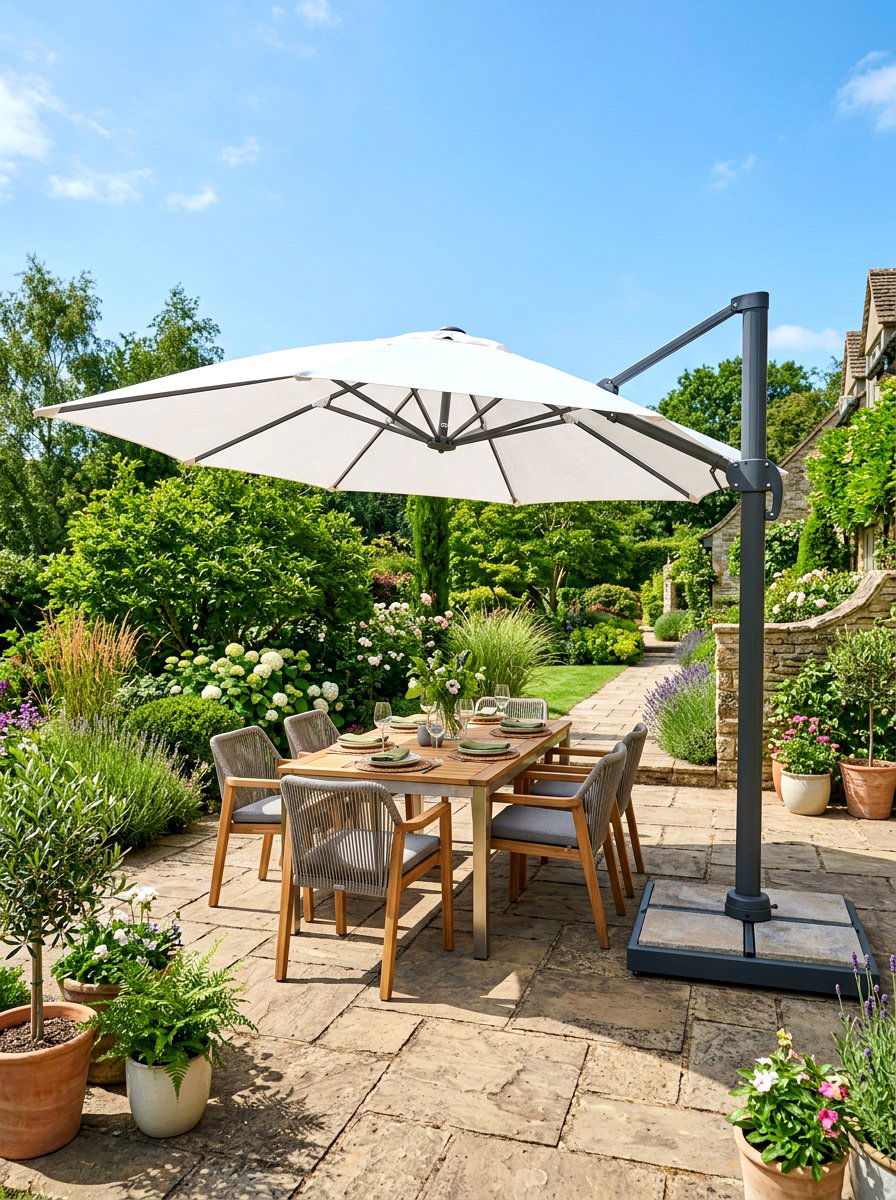 Patio Umbrella Shade - 30 patio dinner party ideas