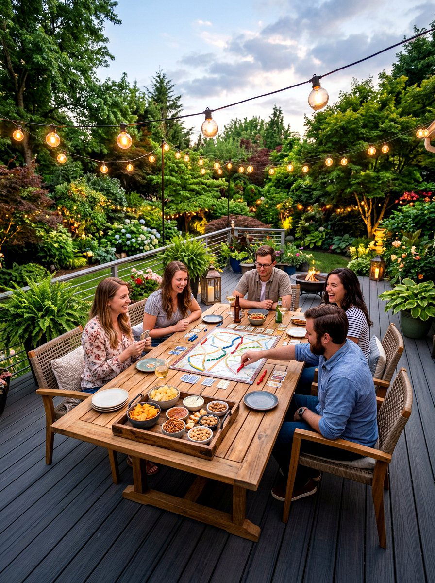 Patio game night - 30 backyard date night ideas