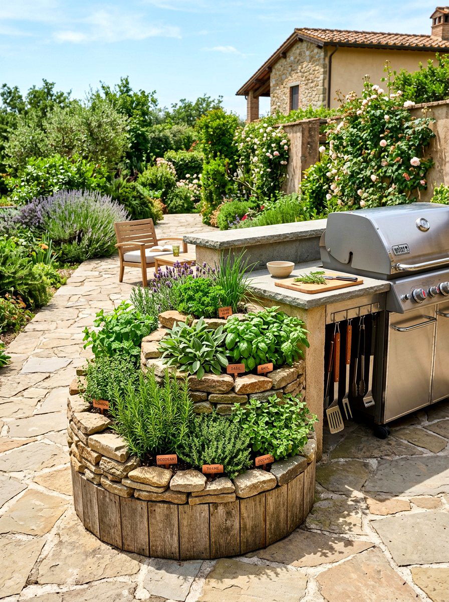 Patio herb spiral - 30 herb spiral ideas