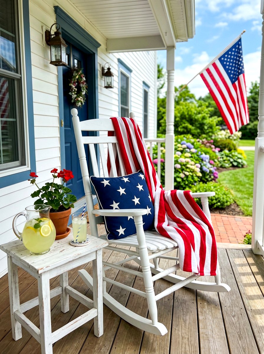 Patriotic Porch Rocking Chair - 30 patriotic porch ideas