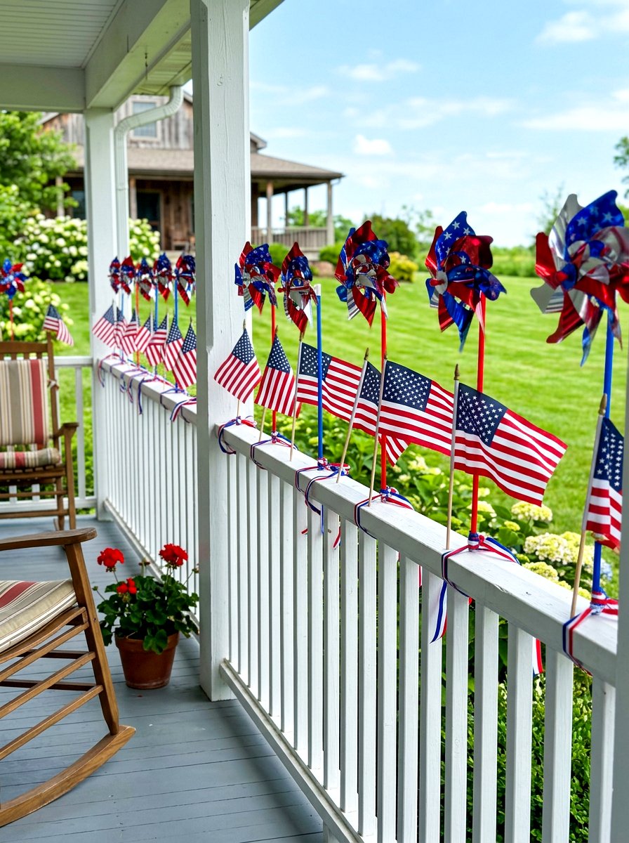 Patriotic Railing Decor - 30 patriotic porch ideas