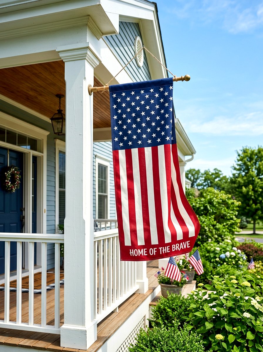Patriotic Vertical Porch Banner - 30 patriotic porch ideas