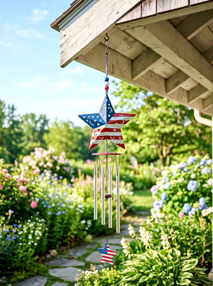 Patriotic Wind Chime Accent - 30 patriotic porch ideas