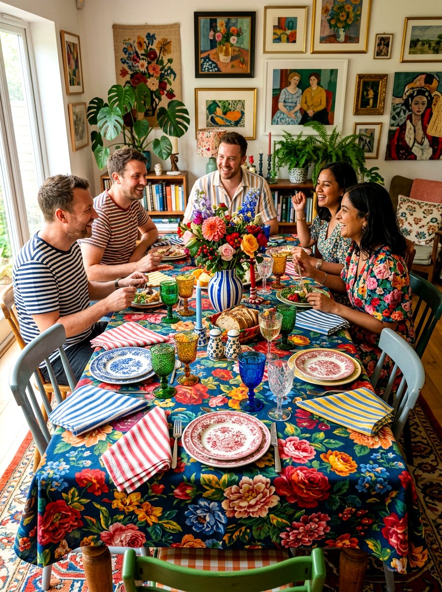 Pattern Mix Table - 30 collected tablescape ideas