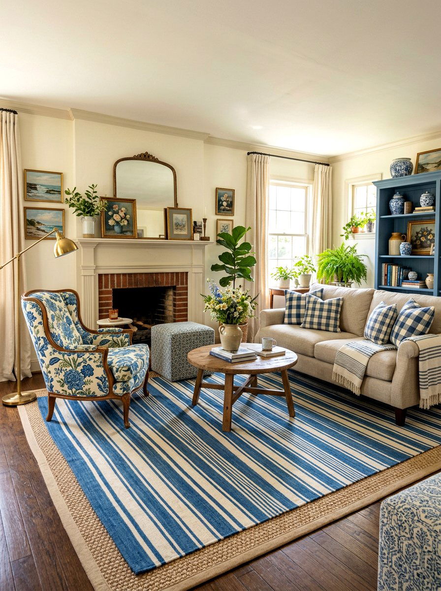 Pattern Mixing Textiles - 30 newstalgia home decor ideas