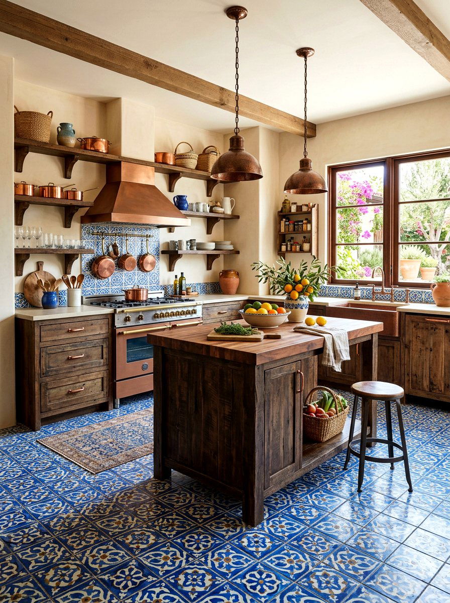 Patterned Cement Tile - 30 kitchen backsplash ideas