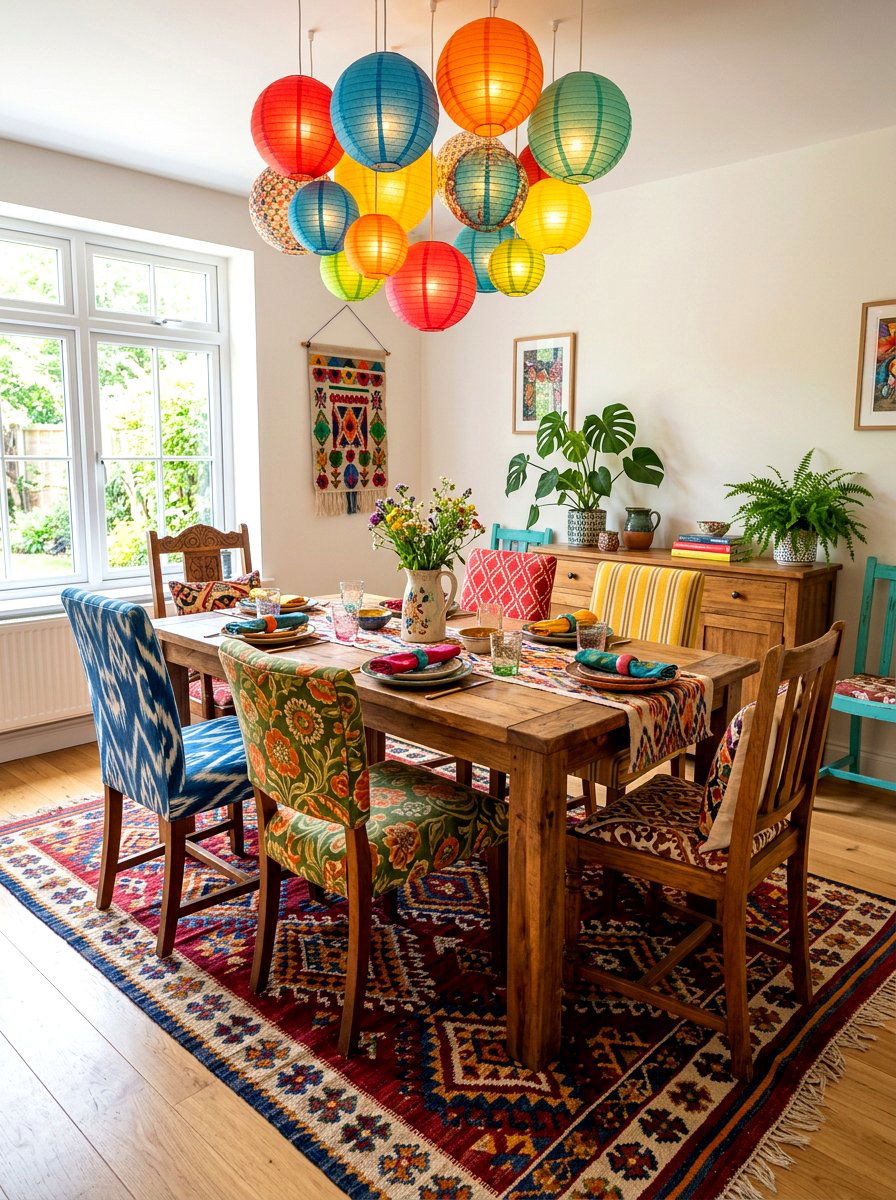Patterned Dining - 30 playful apartment decor ideas