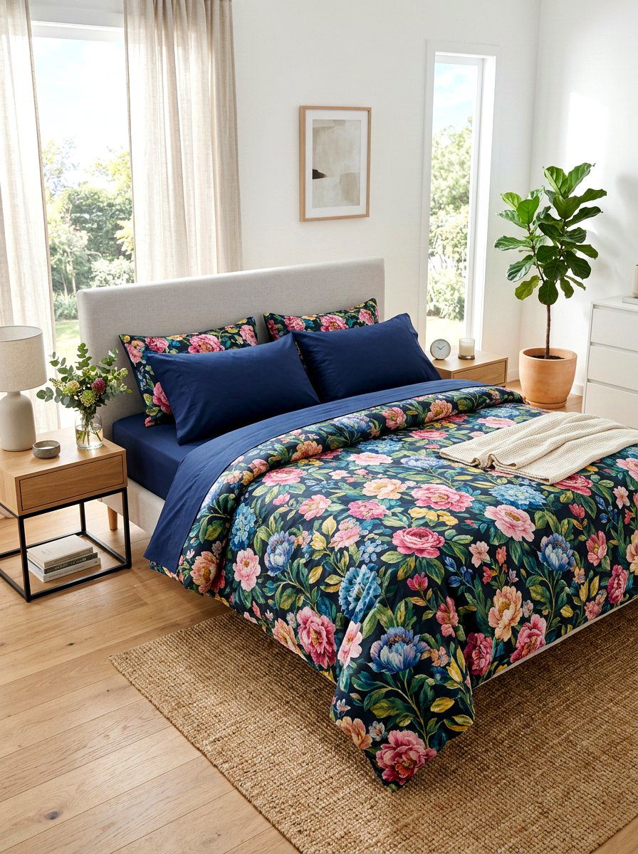 Patterned Duvet Styling - 30 bedscape styling ideas