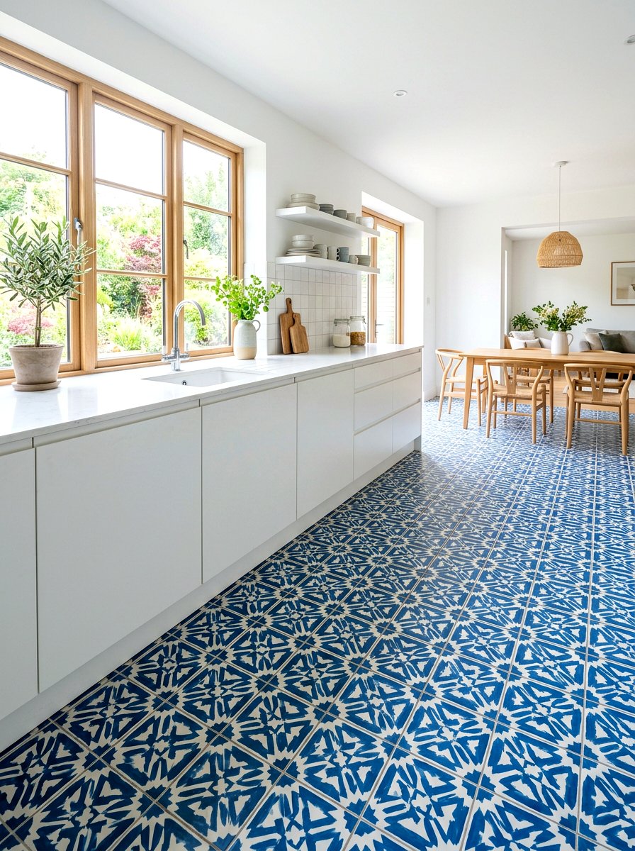 Patterned Floor Tile - 30 small utility room ideas
