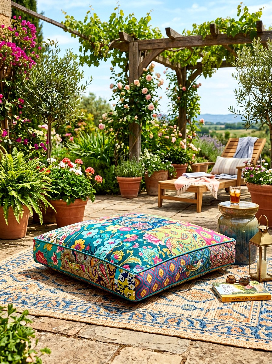 Patterned Outdoor Floor Pillow - 30 outdoor floor pillow ideas aesthetic