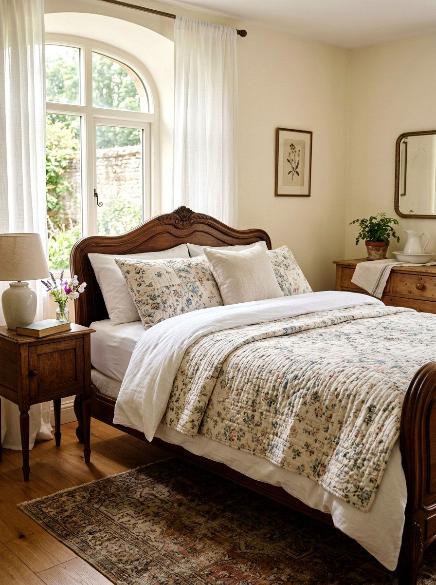 Patterned Quilt - 30 Nancy Meyers bedroom ideas