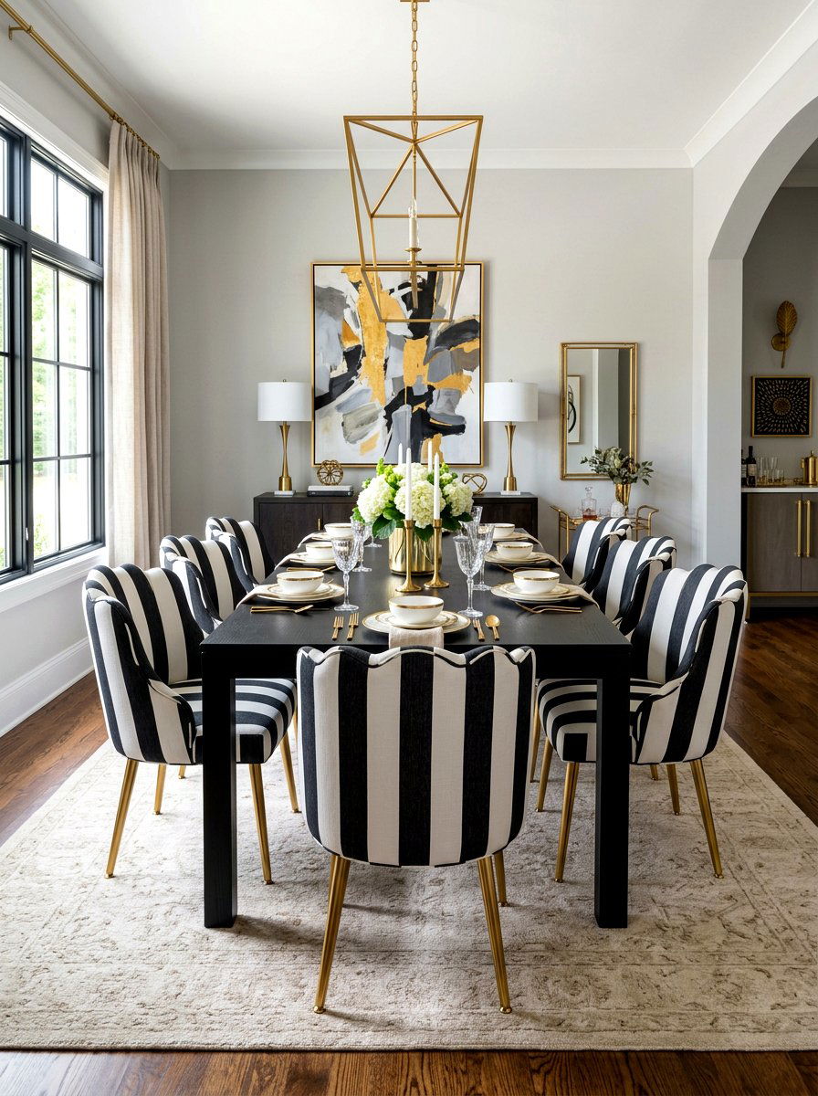 Patterned Scalloped Dining Chair - 30 scalloped dining chairs ideas