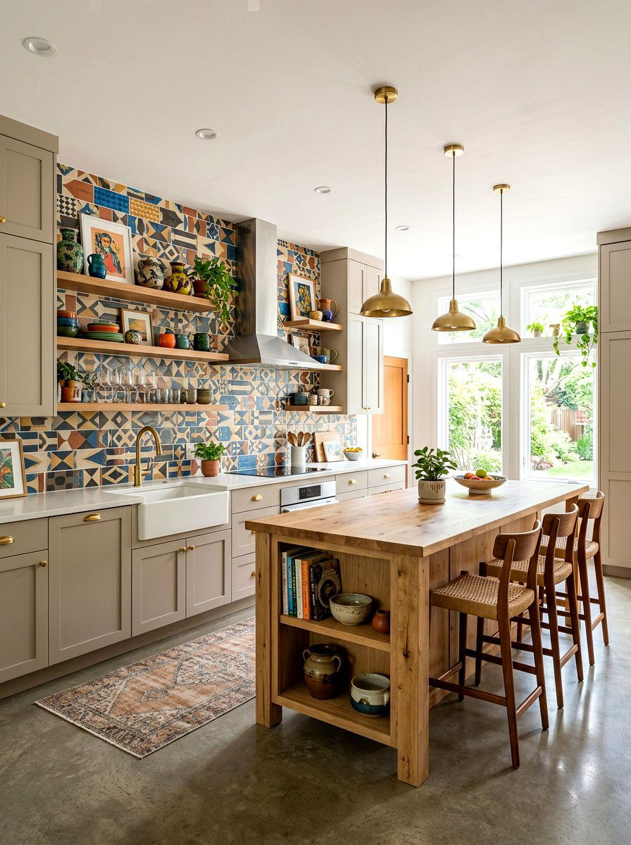 Patterned Subway Tile Kitchen - 30 subway tile kitchen ideas