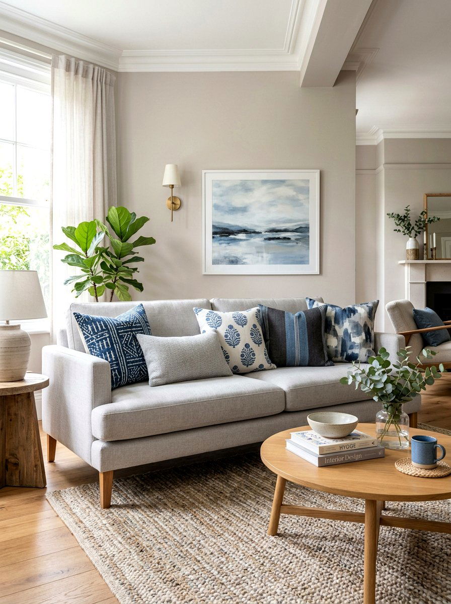 Patterned Throw Pillows - 30 transitional decor ideas