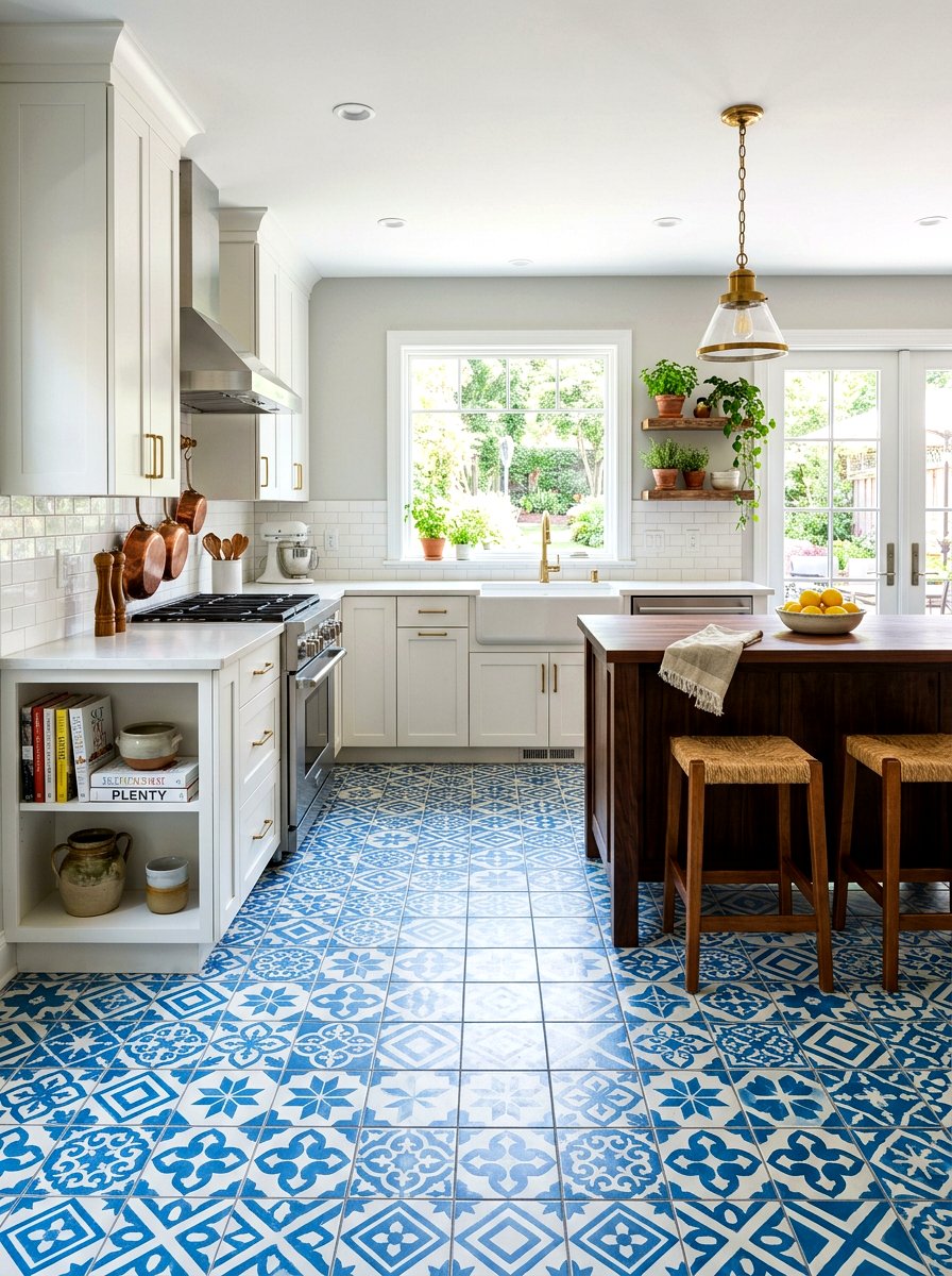 Patterned Tile Kitchen - 30 vintage kitchen ideas