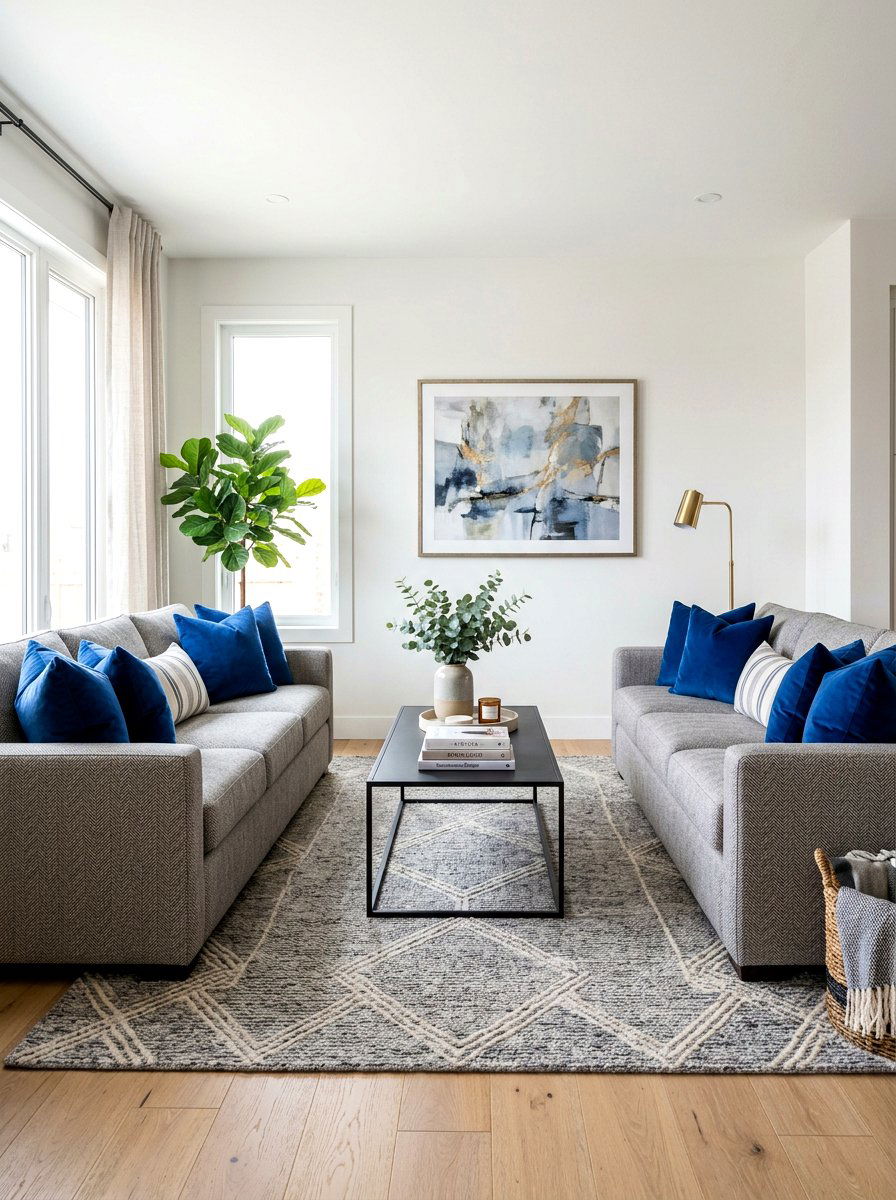 Patterned Upholstery Twin Sofas - 30 twin sofa living room ideas
