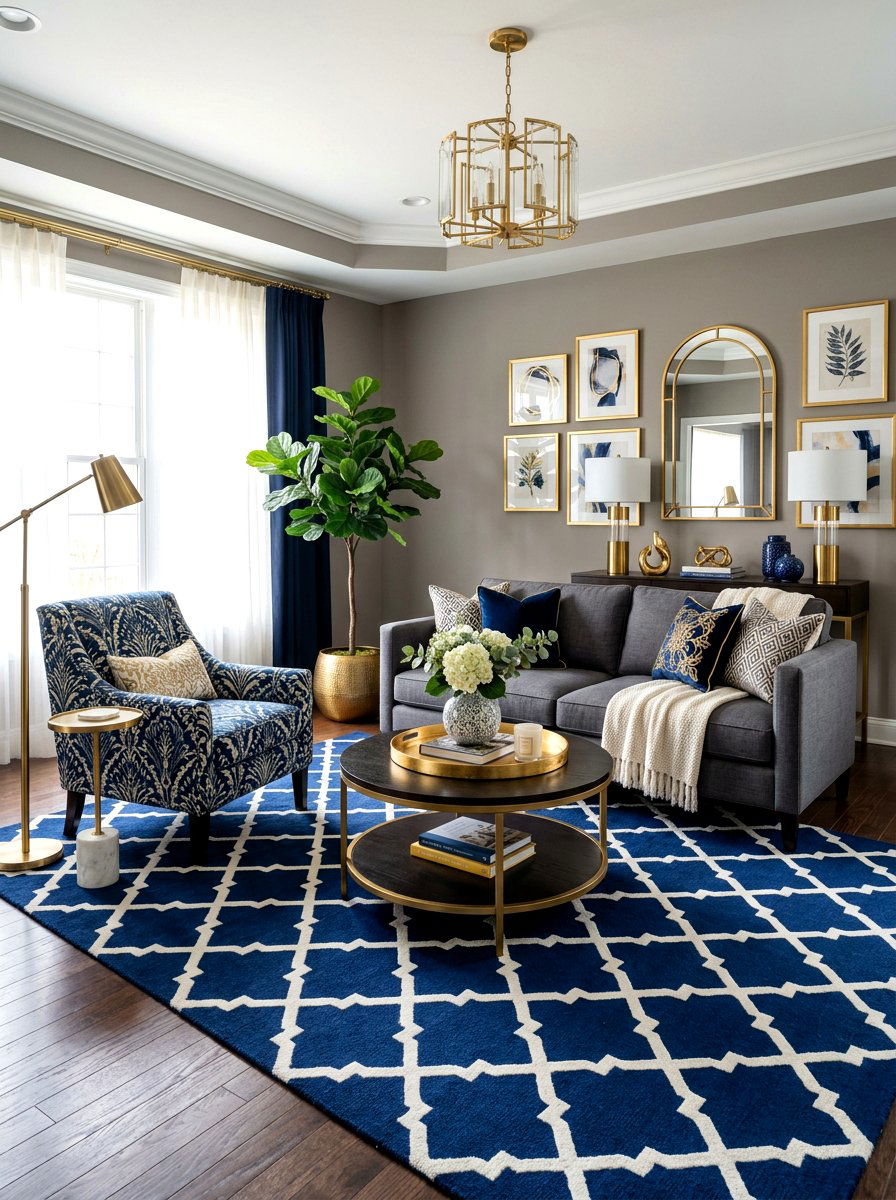 Patterned accent living room - 30 family friendly living room ideas