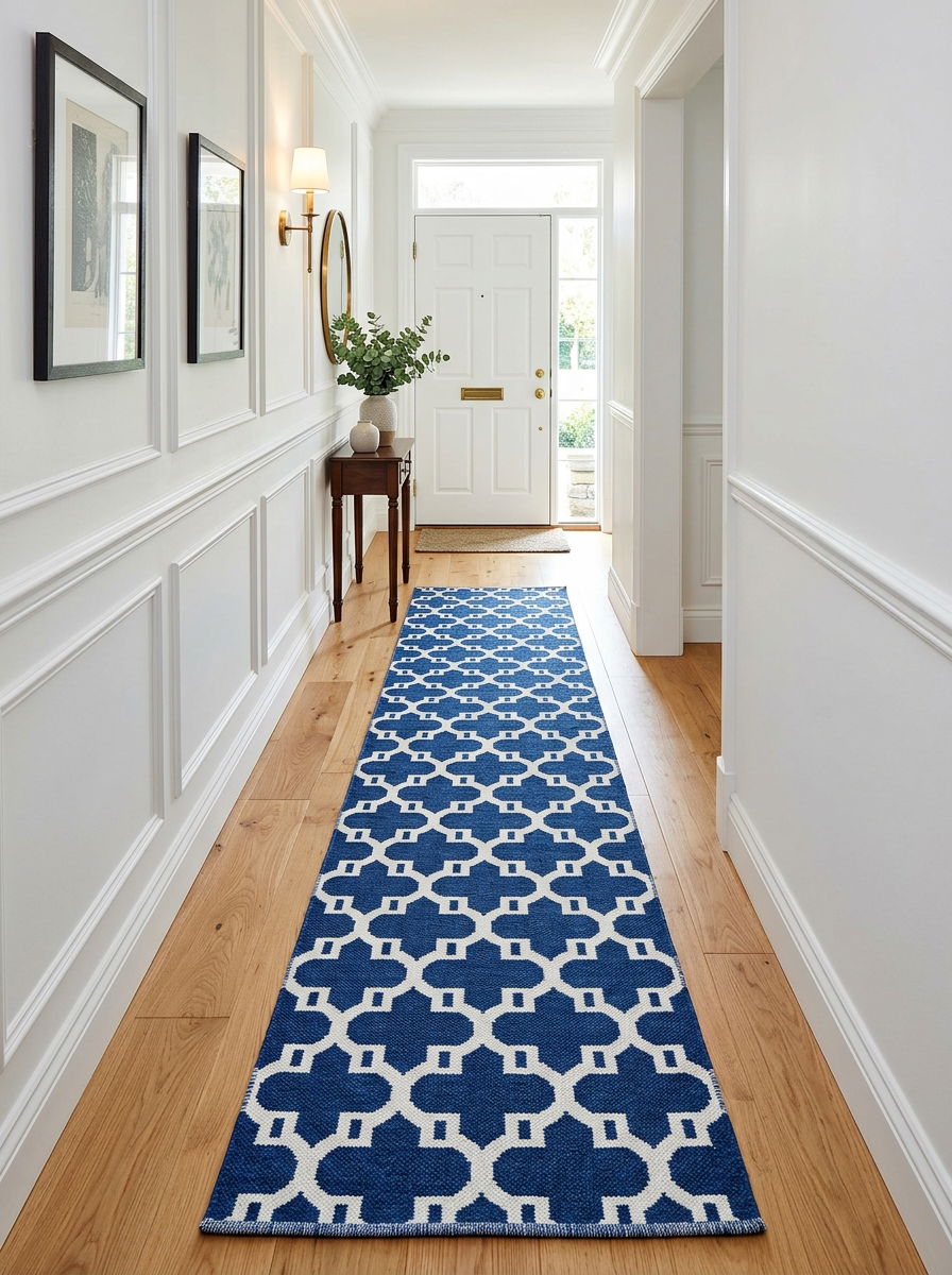 Patterned entryway runner - 30 small entryway ideas