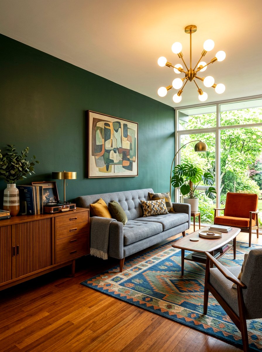Patterned rug office - 30 moody office ideas