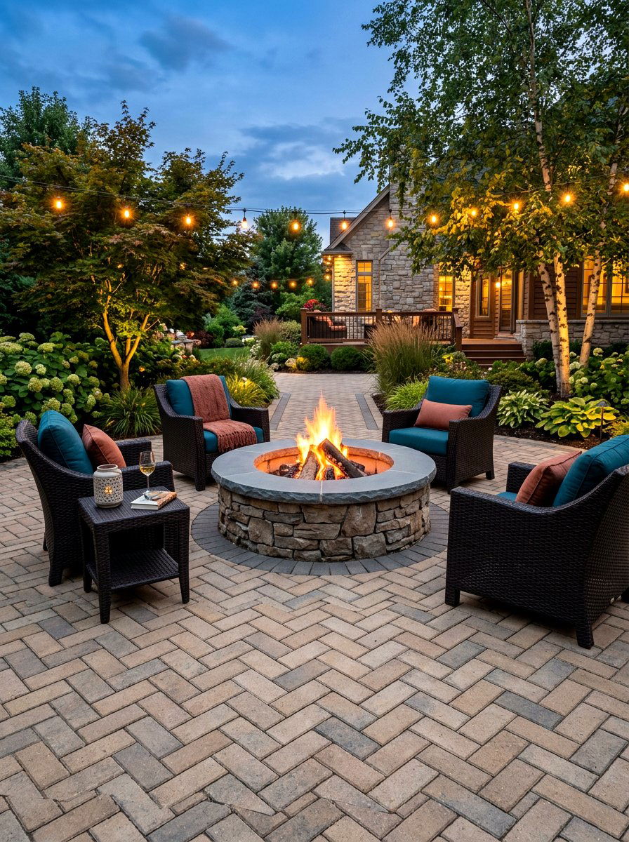 Paver Fire Pit - 30 fire pit corner ideas