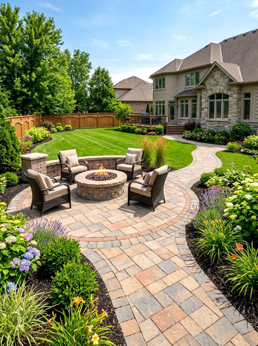 Paver Fire Pit Patio - 30 fire pit landscaping ideas