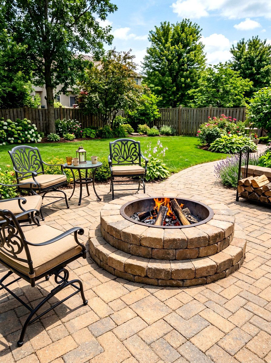 Paver Fire Pit - 30 backyard fire pit ideas