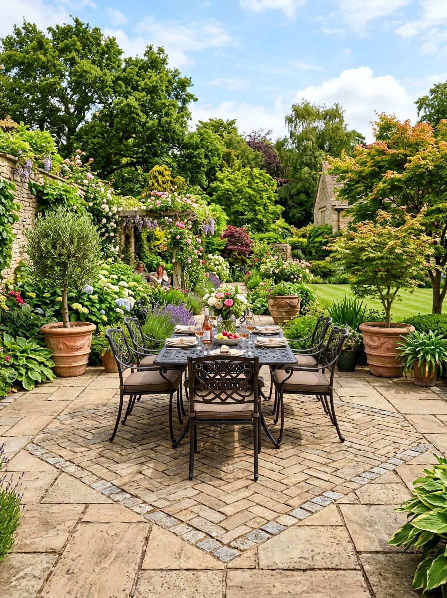 Paver Patio Dining - 30 backyard hosting ideas
