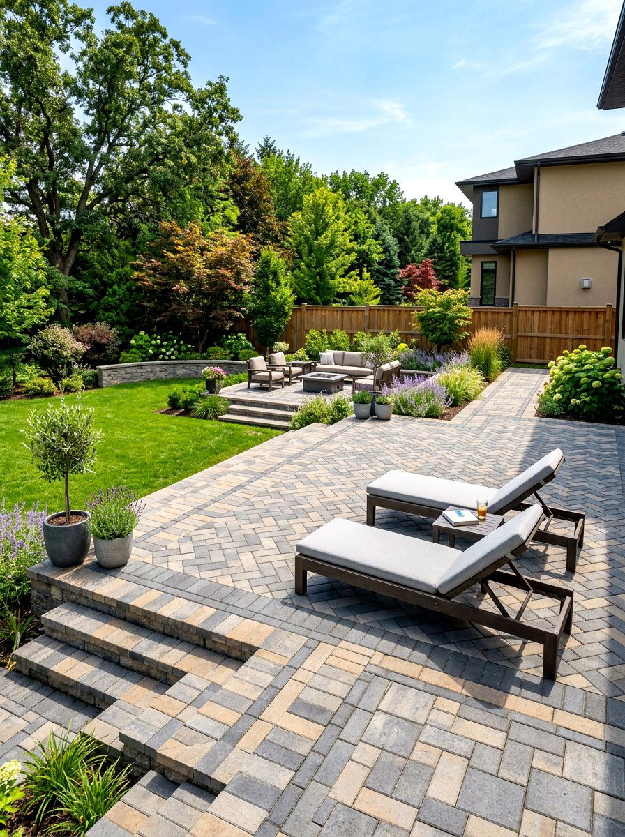Paver Stone Levels - 30 tiered backyard ideas