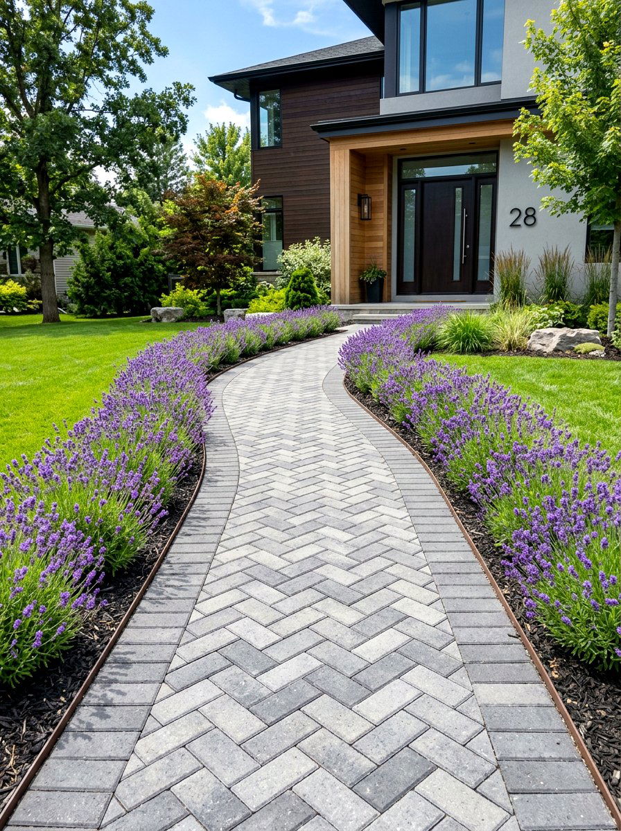 Paver Walkway - 30 home exterior ideas