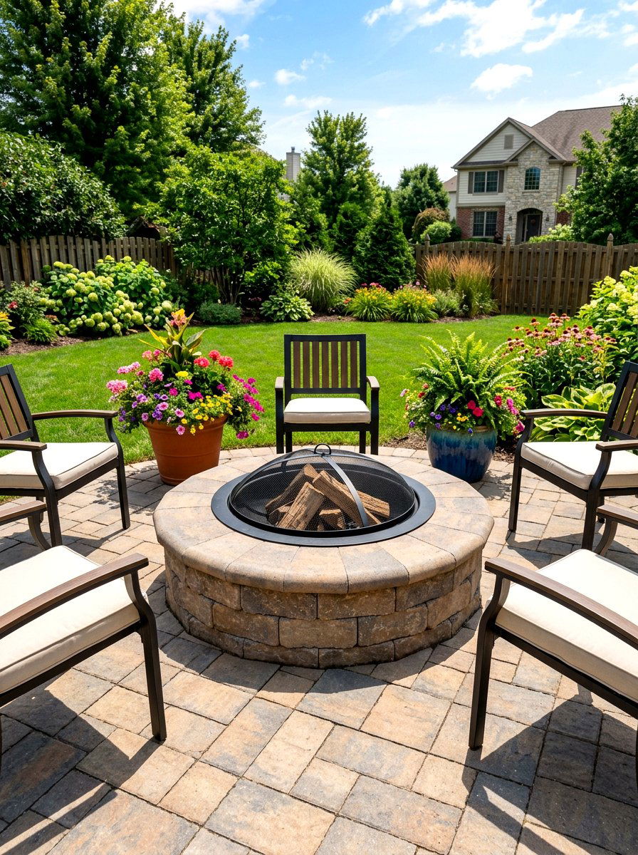 Paver fire pit kit - 30 patio fire pit ideas