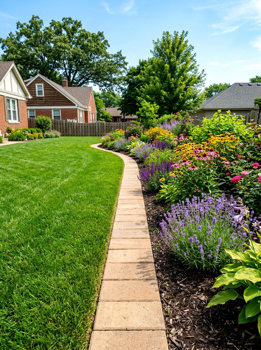 Paver garden border - 30 garden edging ideas