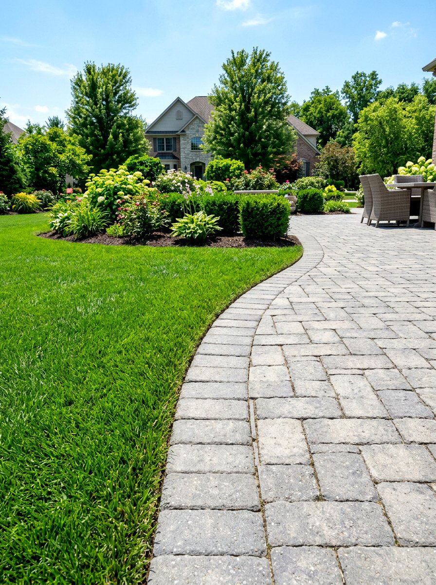 Paver lawn edging - 30 lawn edging ideas