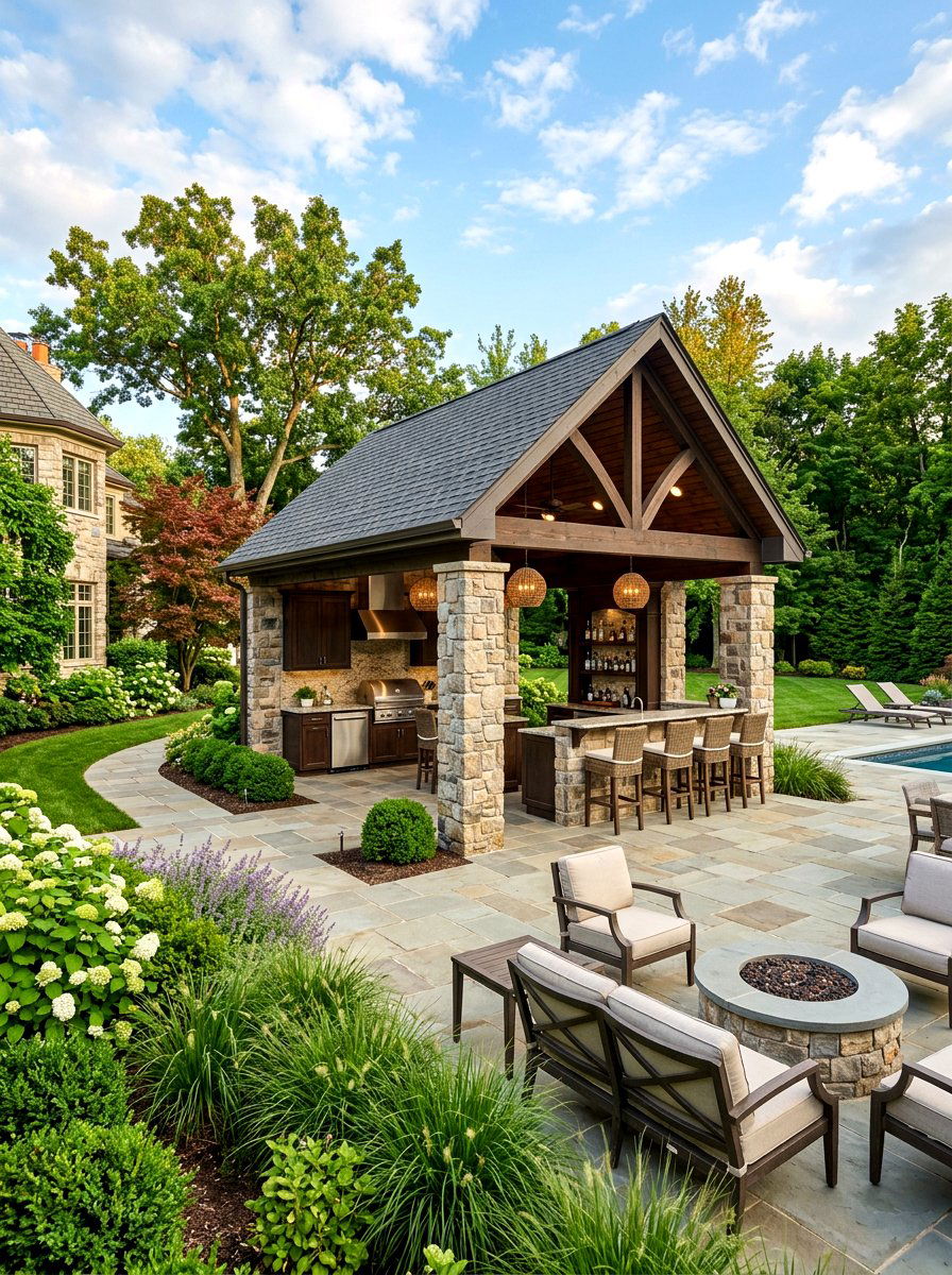 Pavilion Structure - 30 patio shade ideas