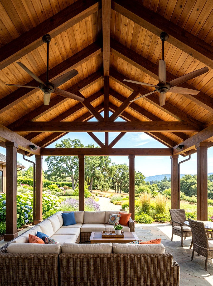 Pavilion With Ceiling Fans - 30 porch pavilion ideas