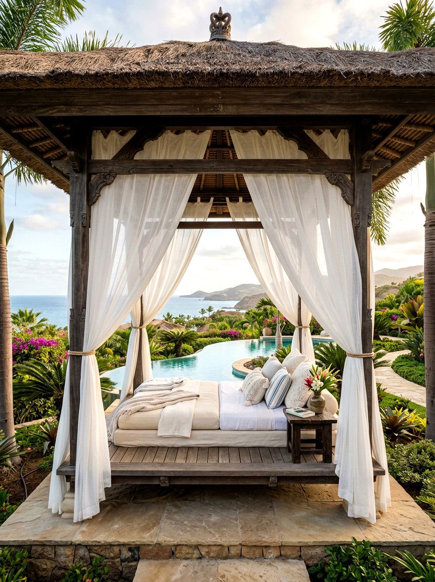 Pavilion With Curtains - 30 porch pavilion ideas