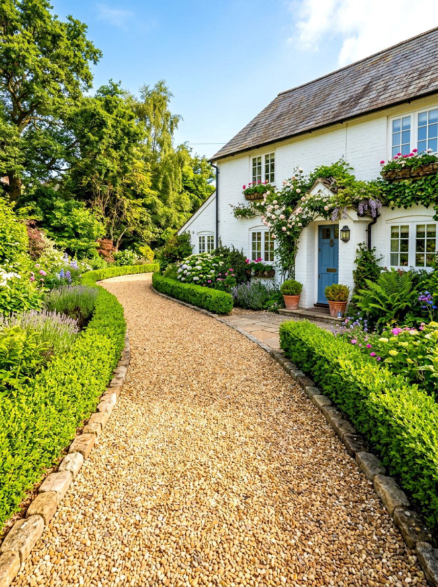 Pea Gravel Driveway - 30 gravel driveway ideas
