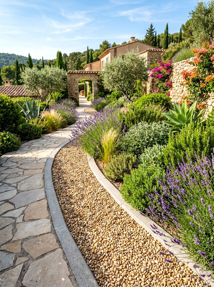 Pea Gravel Mow Strip - 30 mow strip ideas