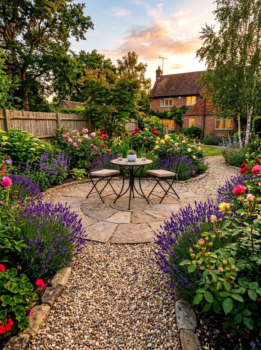 Pea Gravel Mulch Patio - 30 mulch landscaping ideas