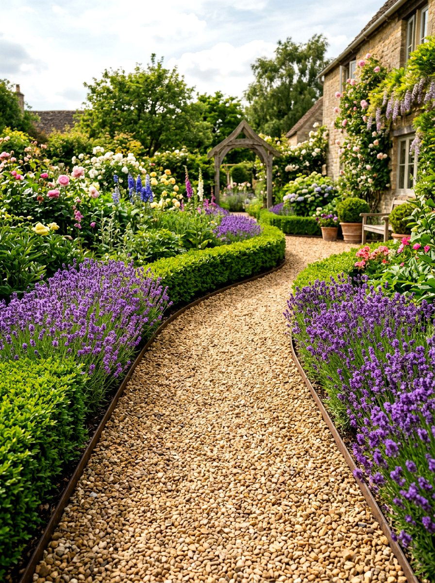 Pea Gravel Path - 30 path through garden ideas