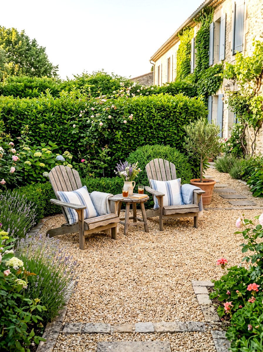 Pea Gravel Patio - 30 gravel backyard ideas