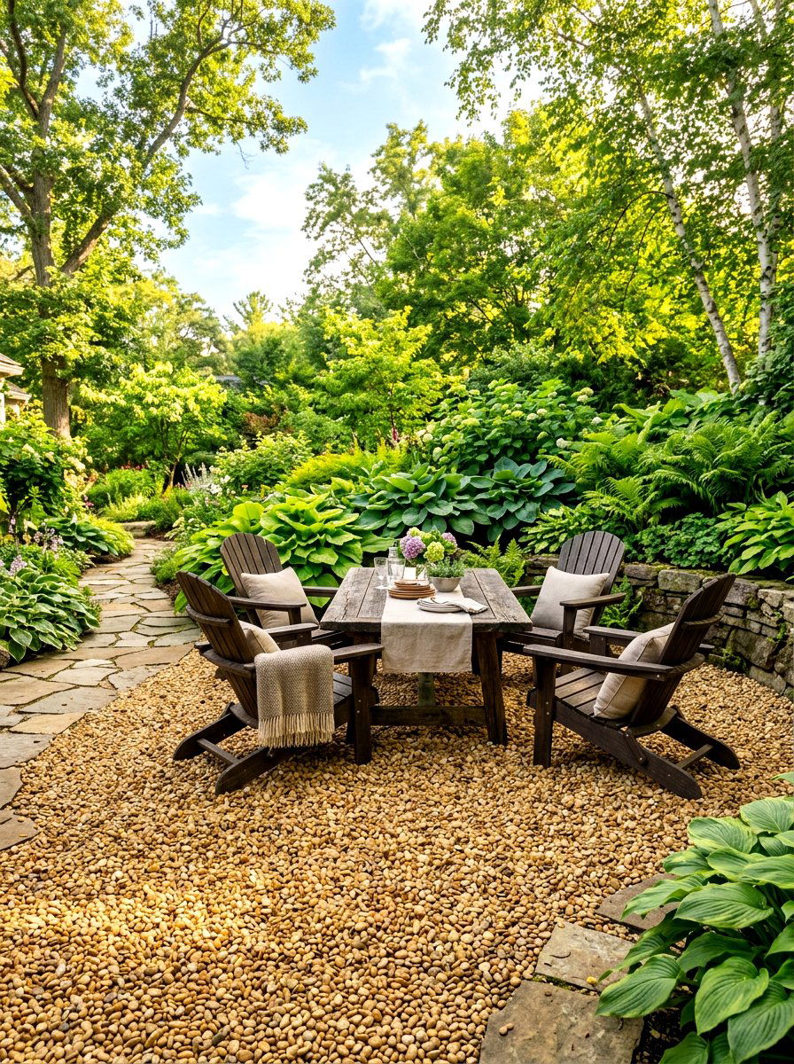 Pea Gravel Patio - 30 gravel garden ideas