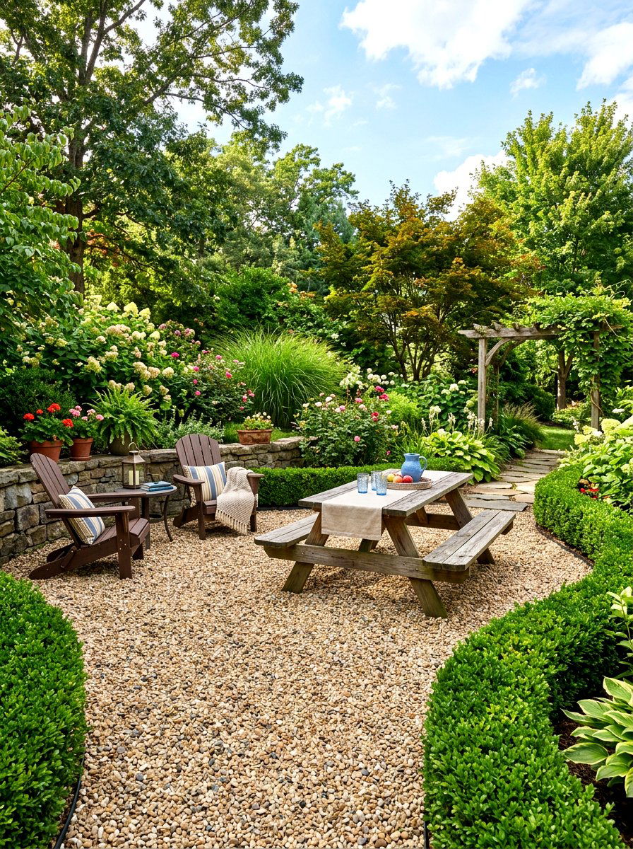 Pea Gravel Patio - 30 patio dining ideas