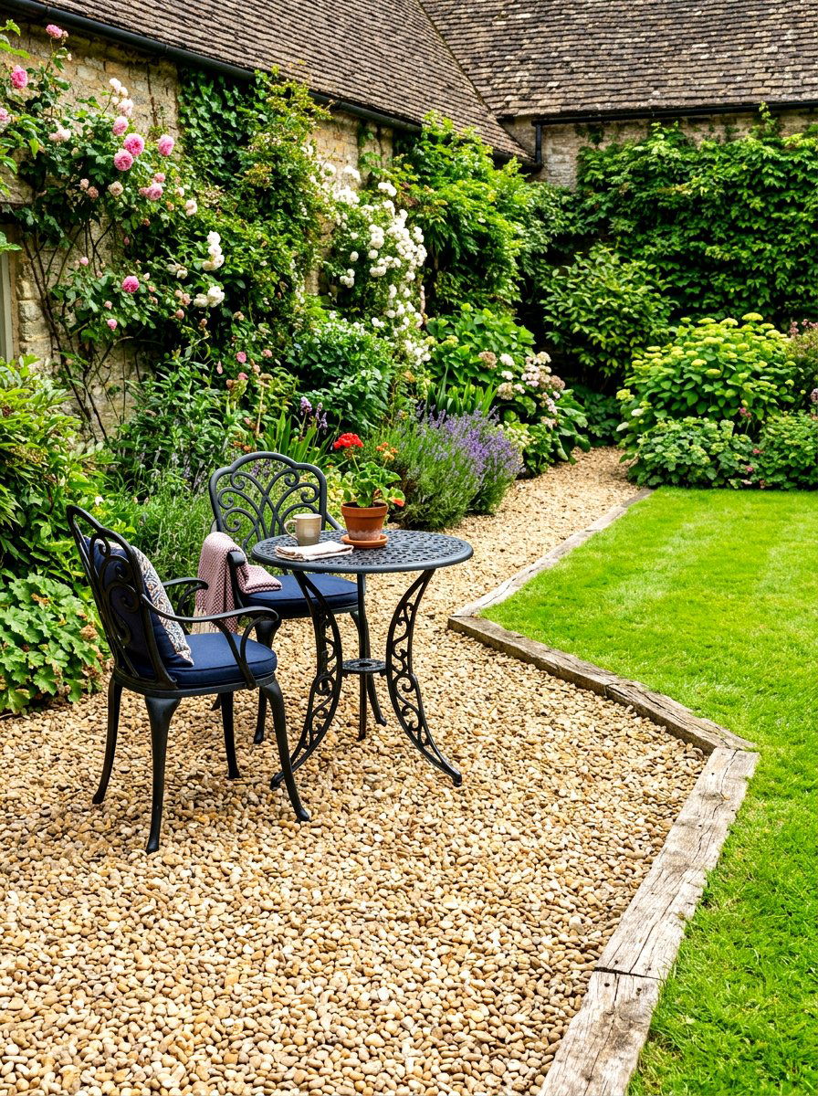 Pea Gravel Patio - 30 rock landscaping ideas