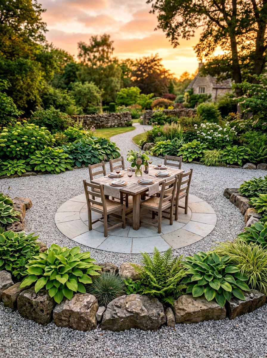 Pea Gravel Patio - 30 budget backyard ideas