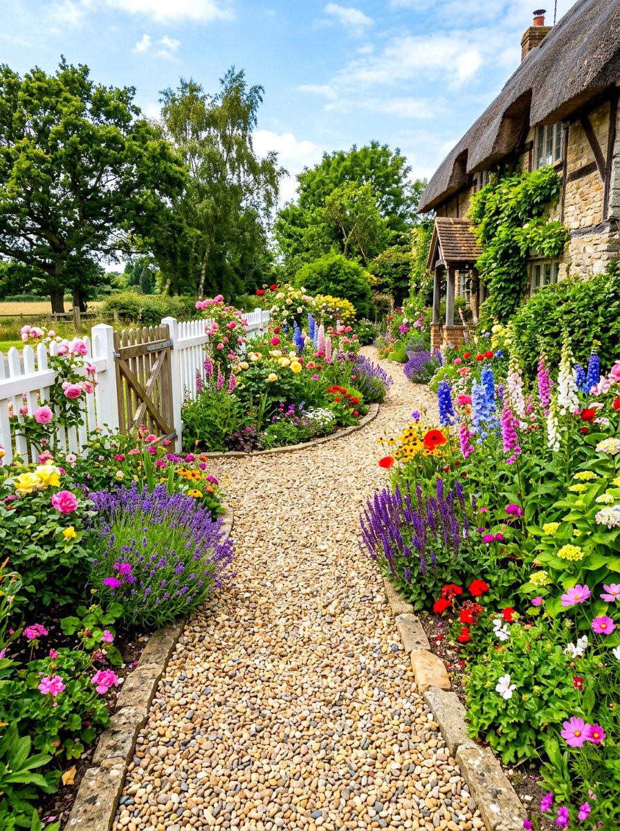 Pea Gravel Walkway - 30 gravel walkway ideas