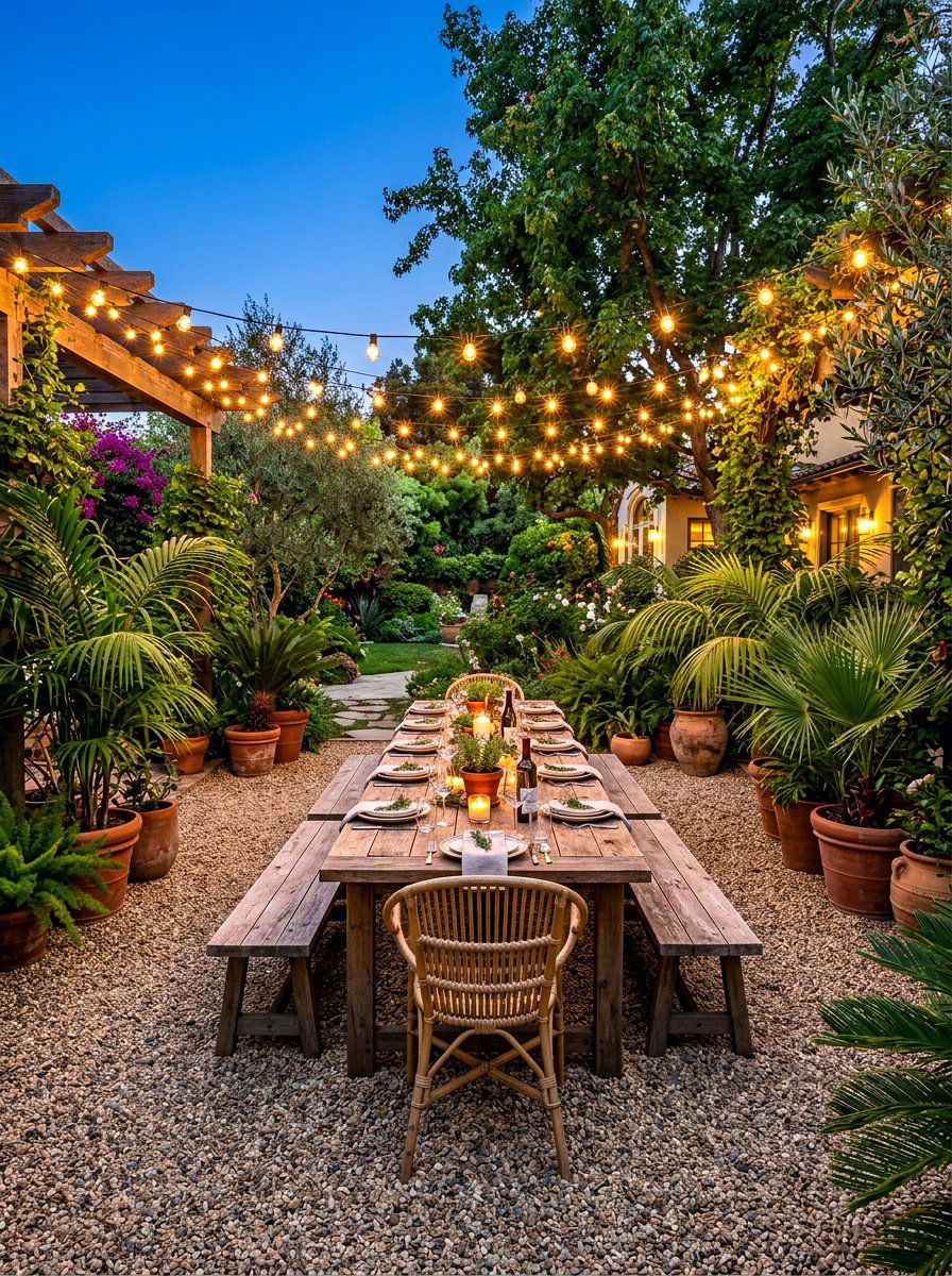 Pea Gravel - 30 drought friendly backyard ideas