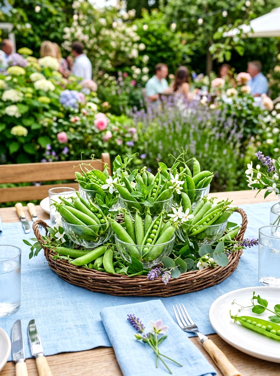 Pea Pod Centerpiece - 30 vegetable centerpiece ideas