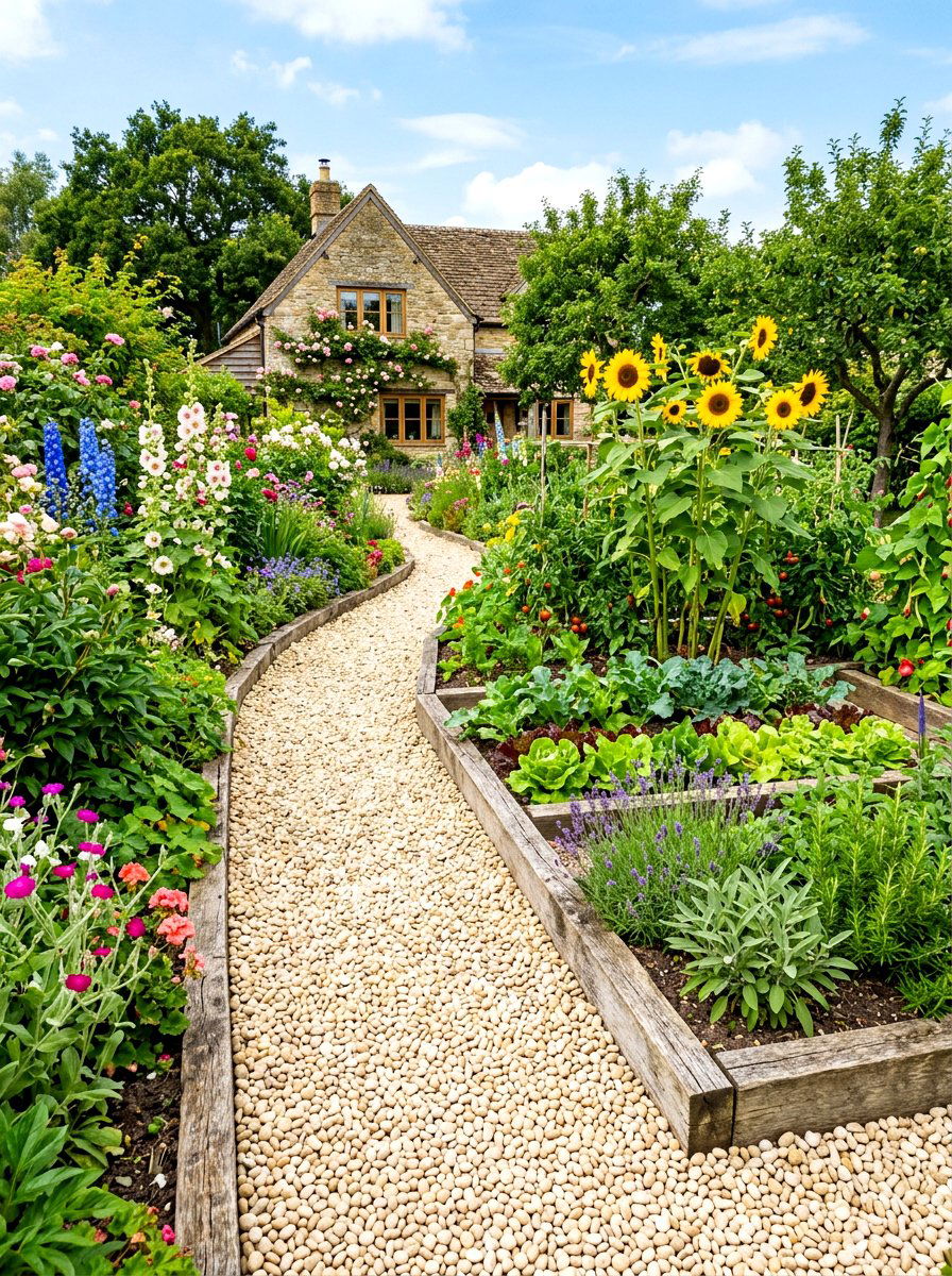 Pea Shingle Walkway - 30 backyard walkway ideas